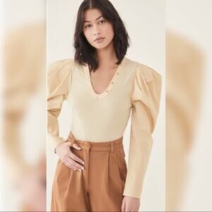 NWT Ulla Johnson Flynn‎ Top Size Large Puff Sleeve